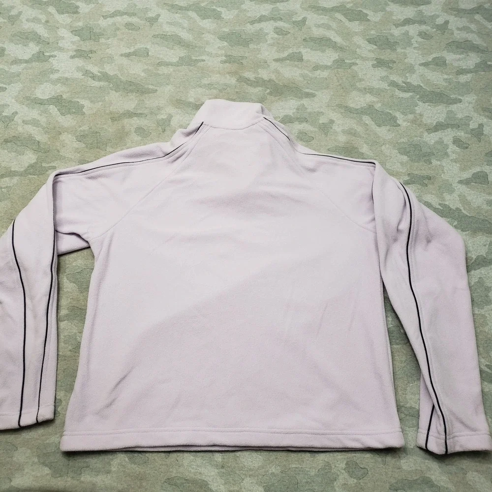 Vintage Nike Top Womens Large Purple Long Sleeve Silver Tag Quarter Zip